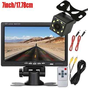 7" Car TFT LCD Screen Monitor Rear View Reversing Backup Camera Kit - Picture 1 of 12