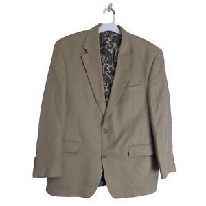 Lauren Ralph Lauren Paisley Lined Linen Cotton Tan Blazer Jacket Sportcoat 44R