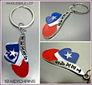 LOTE AL POR MAYOR Bandera de Texas Sombrero de Vaquero Recuerdo Llavero Regalo 12 Llaveros - Imagen 1 de 6