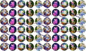 60 Precut 1" ALICE IN THE WONDERLAND Bottle cap Images Set 1 - Picture 1 of 1