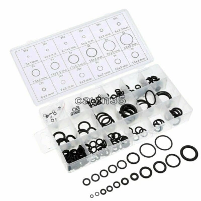 225pz Assortimento Rondella O-Ring Gomma 18 Misure -Set Guarnizioni Kit Guarnizioni Auto - Immagine 1 di 4