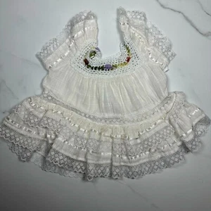 Super süße mexikanische bestickte Bluse Baumwolle Kleinkind Blumen Gänseblümchen Kette - Bild 1 von 5