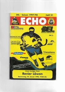 Stadionheft - Krefeld Pinguine vs Revier Löwen - DEL 22.01.1998 Heft #21 - Bild 1 von 1