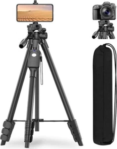 Treppiede Treppiedi Professionali per Fotocamera con Piastra a Sgancio Rapido, Treppiede 60" per Came - Foto 1 di 7