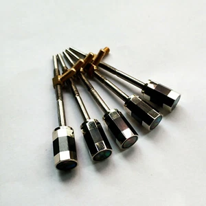 5x 4/4 Arco de Violín Botón Níquel Plata Negro Ébano Tornillo Dividido Nuevo - Imagen 1 de 5