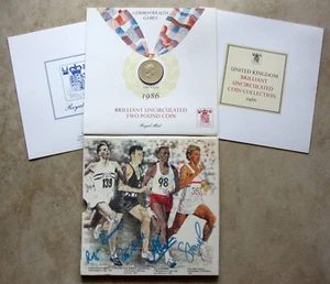 GREAT BRITAIN 1986 2 POUNDS COMMONWEALTH GAMES, ROYAL MINT COIN PACK, BU - Picture 1 of 7
