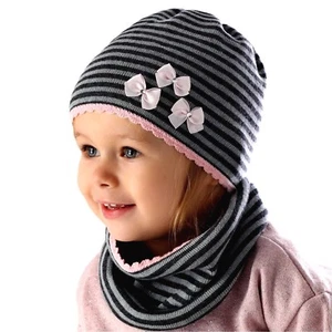 AJS Baby Mädchen Set Strickmütze Loopschal Frühling Herbst Kinderset Neu - Bild 1 von 5