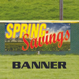 Spring Savings Vinyl Banner Discount Offer Sale Season Business Advertise Banner - Picture 1 of 2