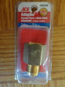 Conector adaptador de latón acampanado macho Ace 1/2" hembra x 3/8" montaje de tubería - Imagen 1 de 5