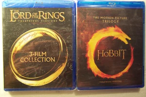 The Lord Of the Rings/The Hobbit Trilogies--Blu Ray--BRAND NEW & SEALED - Picture 1 of 1
