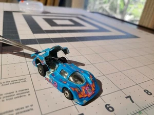 1983 Vintage HOT WHEELS SOL-AIRE CX4 Chevy Blue Diecast Orange Tampo triangles - Picture 1 of 7