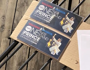 2 Rare Prince VIP Welcome to America tour Los Angeles forum tickets w/ envelopes - Picture 1 of 5