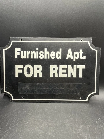 Vintage 1950s 60s 70s Metal Sign Room For Rent Hardware Store Two-sided!! Cover