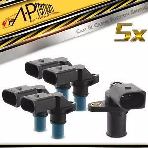 4x Camshaft & 1x Crankshaft Position Sensor for Audi A4 2005-2007 A6 Quattro A4 - Picture 1 of 9
