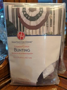 NOS Huntington Home USA 3' X 1 1/2' Pleated Fan Bunting "Celebrate The Playoffs" - Picture 1 of 8