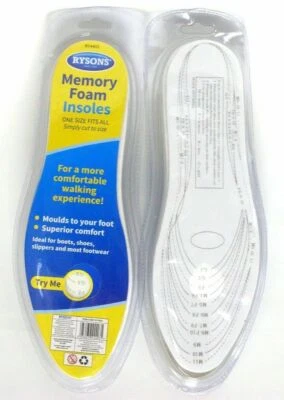 Unisex Memory Foam Insoles Orthopaedic Shoe Trainer Pads Foot Feet Comfort Soft - Image 1 of 4