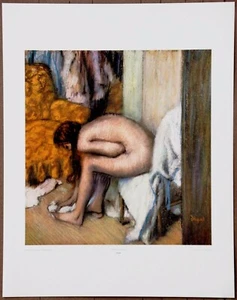 Litografía Degas After The Bath rara vintage original primera edición limitada - Imagen 1 de 1