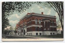 NH ~ High School CONCORD New Hampshire c1910 Merrimack County Postcard