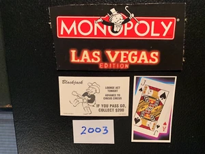 Monopoly LAS VEGAS Lounge Act Tonight BLACKJACK CARD Game Replacement - Picture 1 of 2