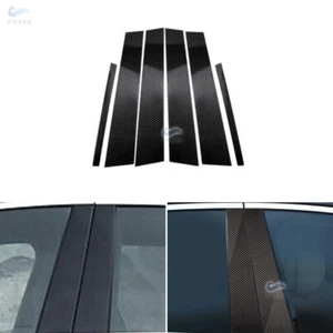 6pcs Carbon Fiber B Pillar Post Trim Set Cover For Mercedes Benz C Class W204 - Picture 1 of 6