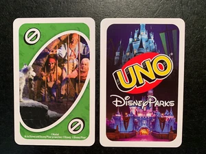 Pirates of the Caribbean at Disney Card Green UNO DISNEY PARKS 2021 Mattel - Picture 1 of 1