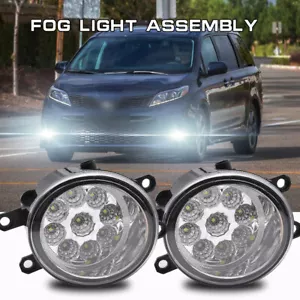 Pair LED Fog Lights Bumper Driving Lamps Bulb For TOYOTA SIENNA 2011-2020 6000K - Bild 1 von 18