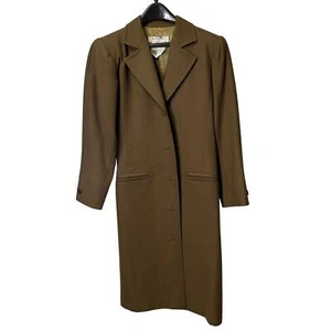 Vintage Yves Saint Laurent 100% Wool Long Puff Sleeve Coat Womens EU 38 / US 8 - Picture 1 of 8