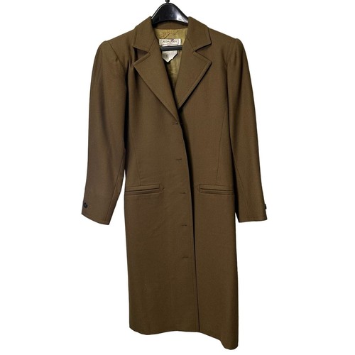 SAINT LAURENT (YSL) Cappotto donna vintage Yves Saint Laurent 100% lana manica lunga a sbuffo EU 38 US 8