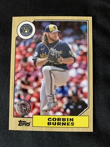 2022 Topps Series 1 - 1987 Topps Baseball 35th Anniversary Corbin Burnes #T87-39 - Picture 1 of 2