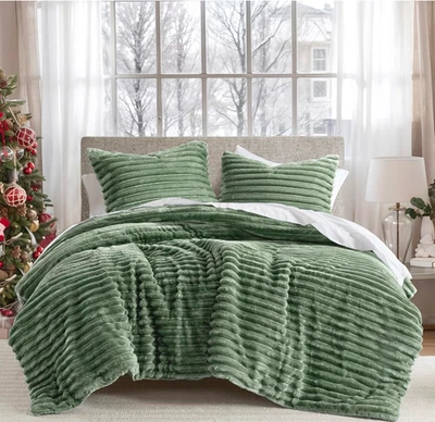 Intelligent Design Queen Comforter Set, Cozy Plush Bedding, Microfiber Reverse - Image 1 of 4