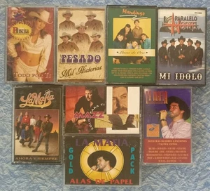 [8] LATIN Tape LOT Cumbia Norteño Ranchera LA MAFIA Paralelo Norte MAZZ tejano - Picture 1 of 2
