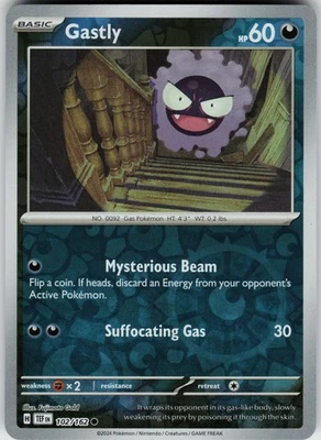 Pokemon Gastly 102/162 SV05: Temporal Forces NM Reverse Holo card - Image 1 of 2
