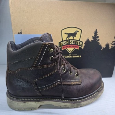 Irish Setter Kittson 83666 Steel Toe Work Boots Men’s 8D Brown Leather - Image 1 of 4