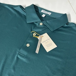 NWT PETER MILLAR Tesseract Crown Sport Performance Jersey Polo Shirt Medium $145 - Picture 1 of 13