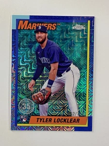2025 Topps cromo 1990 Aqua Mojo refractor Tyler Locklear RC Mariners/199 - Imagen 1 de 2