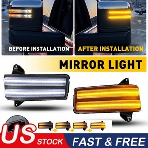 Luz de señal de giro de espejo retrovisor lateral LED secuencial para Silverado Sierra 2020-2024 - Imagen 1 de 10