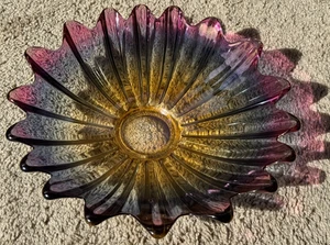 Federal Glas Starburst Schale Herzstück Bio Regenbogen Dekoration 11x2,5" - Bild 1 von 7