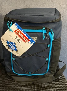 Coleman Xpand -21qt -Soft Cooler Backpack - Blue-30 Cans-Cold up to 34 Hours - Picture 1 of 6