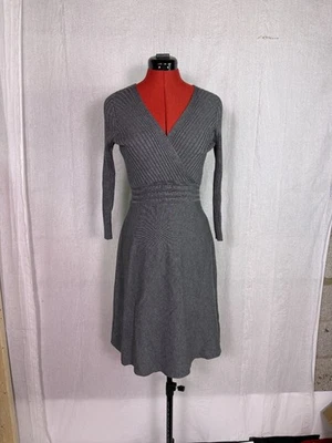INC International Concepts Womens Gray Sweater Dress Size Medium Ribbed E830 - Image 1 of 4