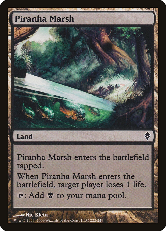PIRANHA MARSH x4 mtg LP Zendikar 4 Common - Image 1 of 1