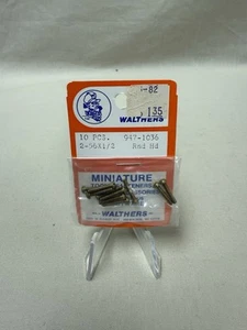 Walthers - HO - #2-56 x 1/2 (x 0.5) Brass Round Head Screws 10pk - Part 947-1036 - Picture 1 of 2