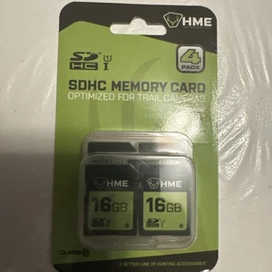 HME Hunting Made Easy- 4 pack SDHC Memory Card 16GB Optimized for Trail Cameras - Picture 1 of 2