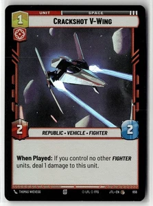 Crackshot V-Wing Foil #656 Star Wars Unlimited Jump to Lightspeed English - Picture 1 of 3