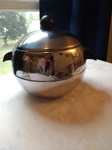 VTG MCM West Bend Ice Bucket/Lid- Penguin Hot & Cold Server-Barware/Holidays - Picture 1 of 7