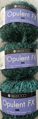 Lote de 3, HILO BERROCO OPULENTO FX, col#7823, 50gm/103yds, Multicolor/Verde Foto 1 de 3