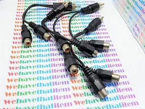 Y CONNECTOR / 2 RCA FEMALES TO 1 RCA MALE / 2 PIECES (qzty) - Picture 1 of 5