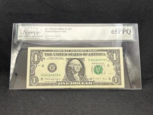 United States of America, $1, 1988, Federal Reserve Note, LCG 65PPQ - Picture 1 of 3