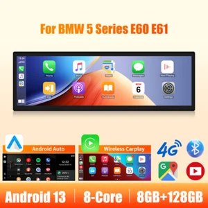 Android 8+128GB GPS Car Sat Nav for BMW 5 Series E60 E61 CCC 14.9'' TPMS 4G AUX - Picture 1 of 17