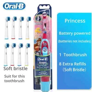 Oral-B Electric Toothbrush Rotation Replaceable Kid Brush Clean Timer Waterproof - Picture 1 of 18