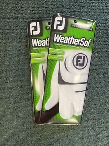 Pack de 2 gants de golf neufs FootJoy WeatherSof - Pack de valeur - Taille sélectionnée